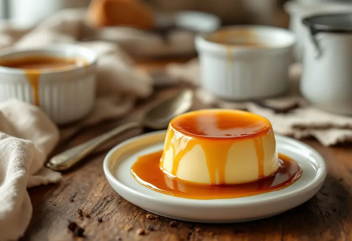 Crème caramel maison à la vanille, un dessert de grand‑mère ultra réconfortant et délicieusement fondant Crème caramel maison à la vanille, un dessert de grand‑mère ultra réconfortant et délicieusement fondant