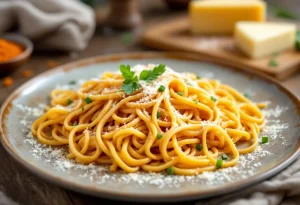 Recette de linguine aux poireaux et paprika fumé en vidéo