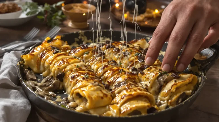 Fondantes, gratinées, ultra gourmandes : les crêpes champignons–poulet nappées de béchamel, idéales avec une salade Fondantes, gratinées, ultra gourmandes : les crêpes champignons–poulet nappées de béchamel, idéales avec une salade