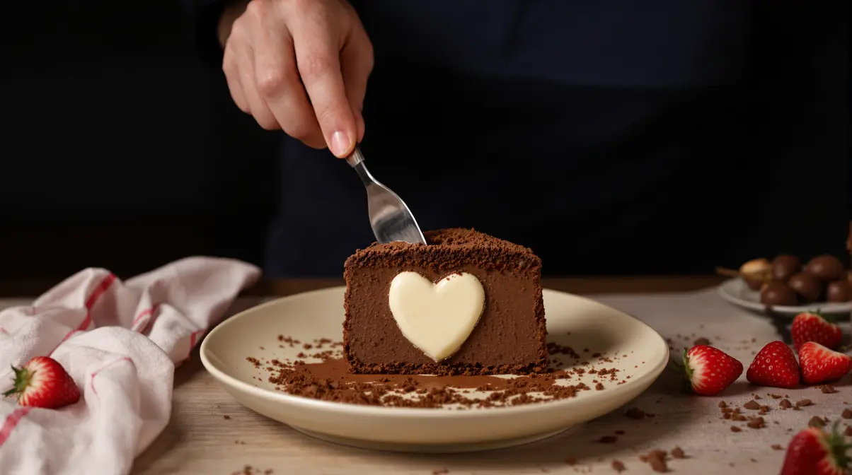 « Une douce attention sucrée » : ce cake au chocolat de Saint-Valentin cache une forme de cœur à chaque tranche « Une douce attention sucrée » : ce cake au chocolat de Saint-Valentin cache une forme de cœur à chaque tranche